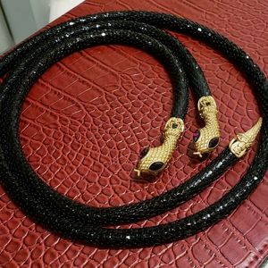 80s vintage necklace belt mesh snake set bundle